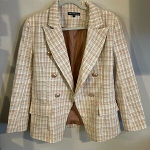 Khaki/White Ponte Blazer